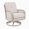 Fauteuil pivotant 76 x 82 x 95 cm en tissu beige style contemporain