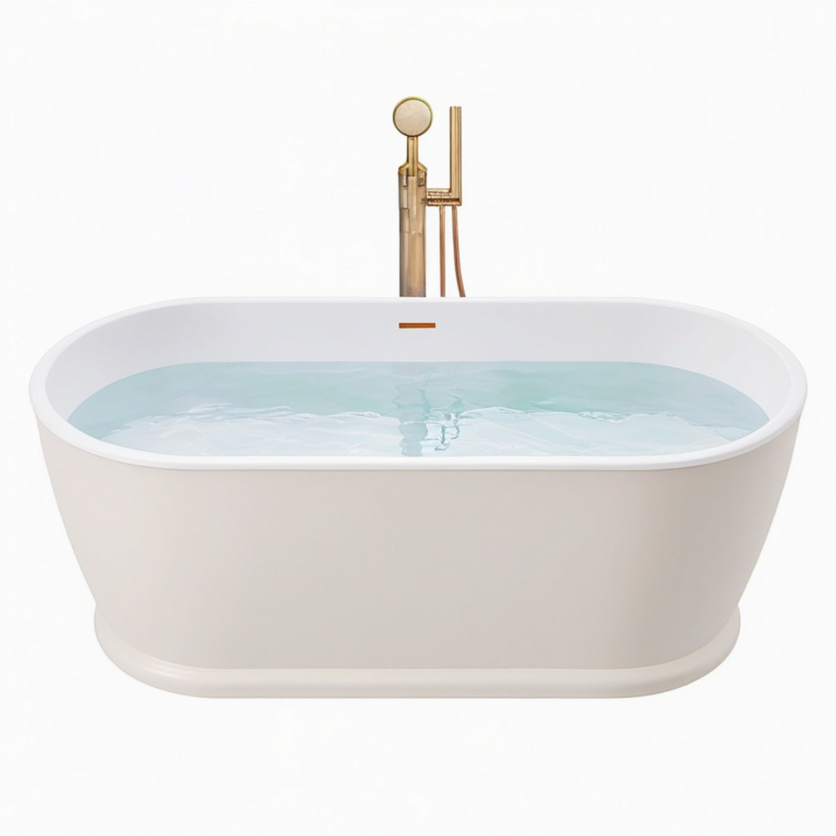 Baignoire îlot ovale 170 x 80 cm acrylique blanc style contemporain