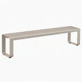 Banc de jardin 180 x 40 x 45 cm en aluminium taupe style contemporain